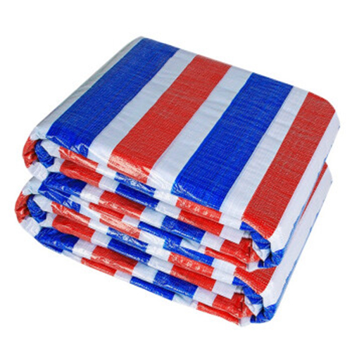 Striped tarpaulin